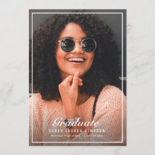 Convites Festa de formatura de fotos frente e verso moldada