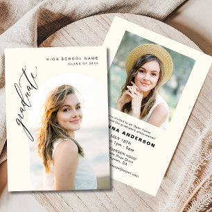 Convites Festa de formatura de Fotos Moderna Minimalista