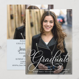 Convites Festa de formatura de FOTOS Moderna Simples e Pret