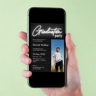 Convites Festa de formatura de fotos neoplásicas na parede 