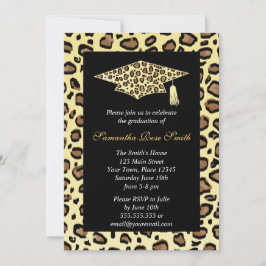 Convites Festa de formatura de Impressão Leopard