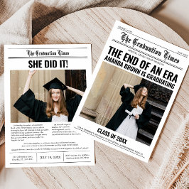 Convites Festa de formatura de jornais de graduação