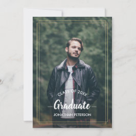 Convites Festa de formatura de Madeira do Barn de Ano Perso