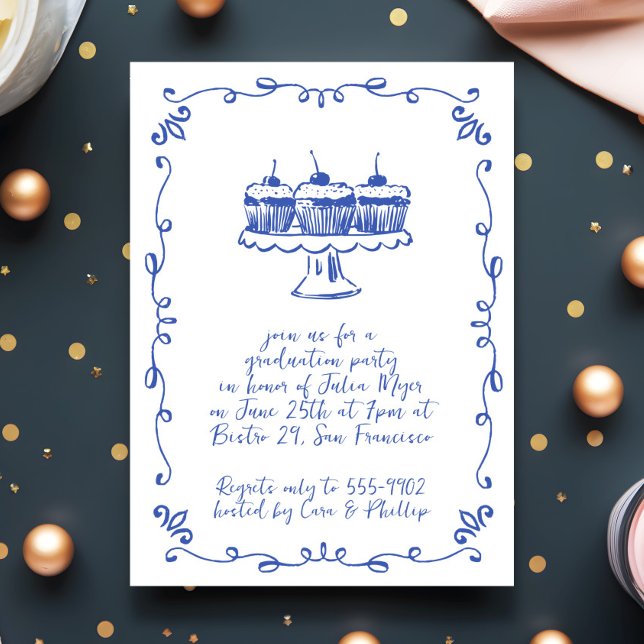 Convites Festa de formatura de porta branca moderna do Cupc (Criador carregado)