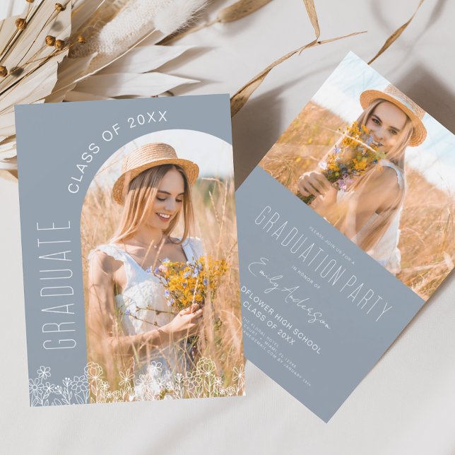 Convites Festa de formatura de Sangue de Flor Selvagem Azul (Criador carregado)