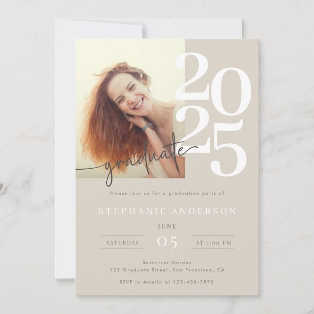 Convites Festa de formatura de Script de Fotografia Simples (Frente)