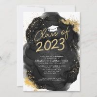 Festa de formatura de Tinta de Álcool Dourada Pret