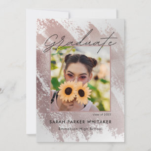 Convites Festa de formatura de Traços de Pincel Dourado Mod