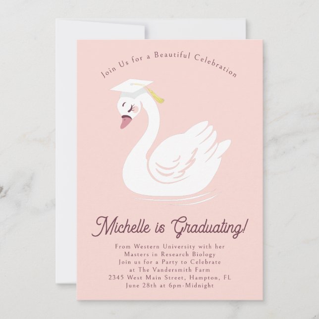 Convites Festa de formatura do Cisne (Frente)