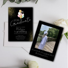 Convites Festa de Formatura do Ensino Médio com Balões Bril