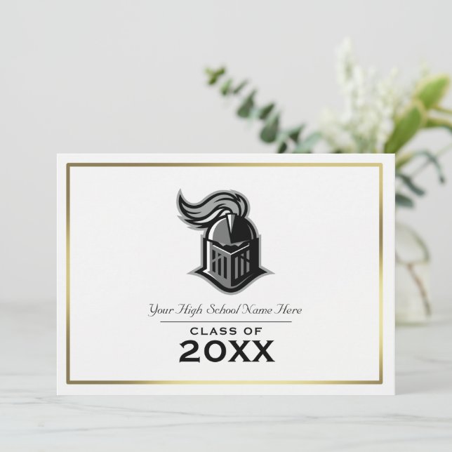 Convites Festa de formatura do Mascote Escolar (Em pé/Frente)