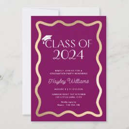 Convites Festa de formatura Dourada de Vinho