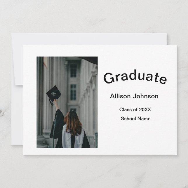 Convites festa de formatura elegante e elegante (Frente)