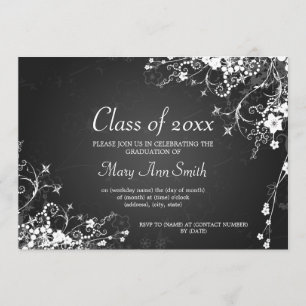 Convites Festa de formatura elegante, espirros pontilhados 