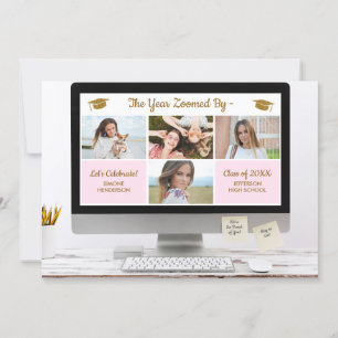 Convites Festa de formatura Engraçada de Colagem de Fotos 