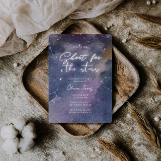 Convites Festa de formatura engraçada, mire as estrelas 