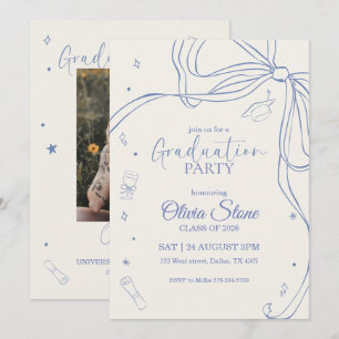 Convites Festa de Formatura Estilo Doodle Desenhada à Mão p