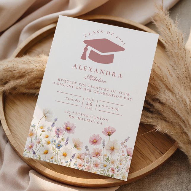 Convites Festa de Formatura Floral Coquette Blush (Criador carregado)