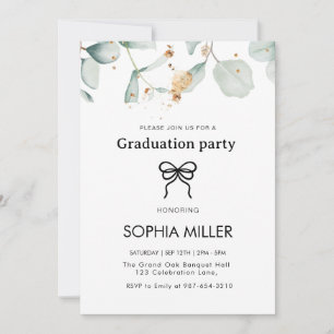Convites Festa de formatura Floral Green Foliage