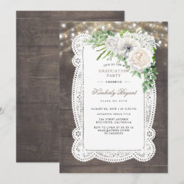 Convites Festa de formatura Floral Russo Chic Country