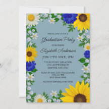 Festa de formatura Floral Rustic Sunflower Daisy