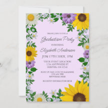Festa de formatura Floral Rustic Sunflower Daisy