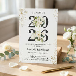 Convites Festa de Formatura Floral Verde da Turma de 2025