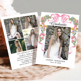 Convites Festa de formatura FOTO do Arco cor-de-rosa da Ten