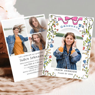 Convites Festa de formatura FOTO do Arco cor-de-rosa de ten