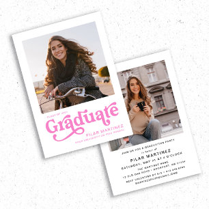 Convites Festa de Formatura Foto Tipografia Retro 2023