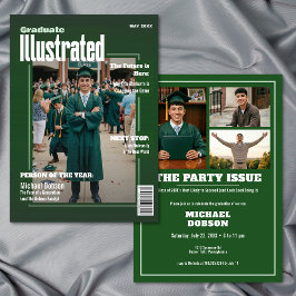 Convites Festa de Formatura Foto Verde da Revista Quatro