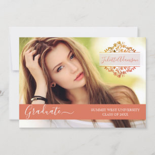 Convites Festa de formatura Fotográfica Monograma Floral C