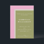 Convites Festa de formatura Geométrica Rosa e Sage<br><div class="desc">Convite de Festa de formatura Personalizada Geométrica Rosa e Sage</div>