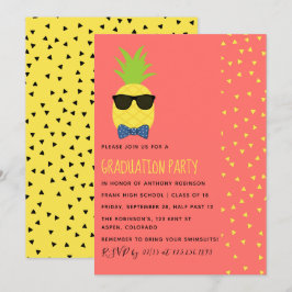 Convites Festa de formatura masculina de praia tropical exó