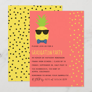 Convites Festa de formatura masculina de praia tropical exó