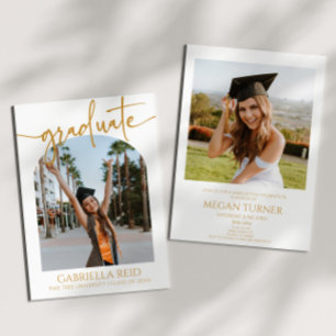 Convites Festa de formatura mínima minimalista do arco de f