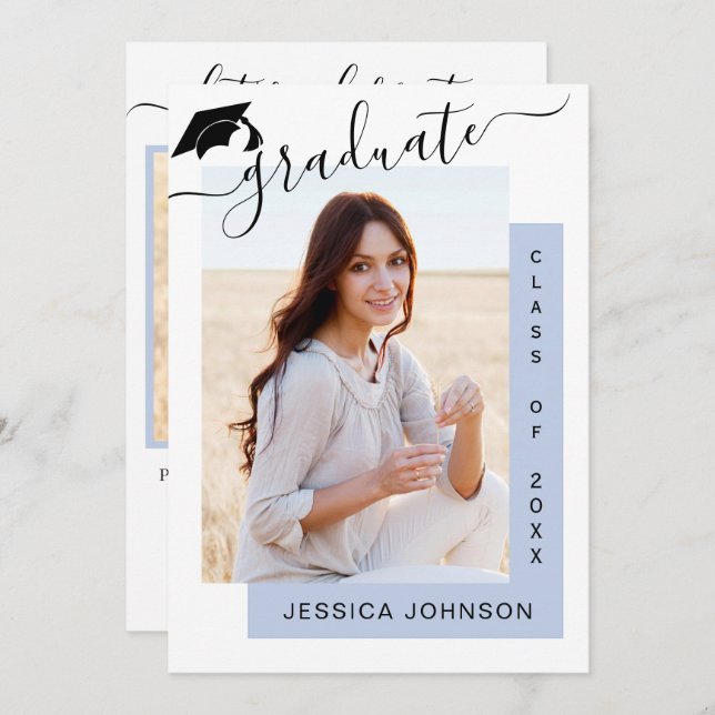 Convites Festa de formatura Mínima Moderna 2 FOTO (Frente/Verso)