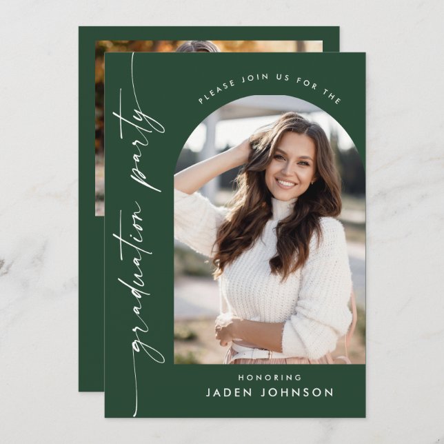 Convites Festa de formatura Mínima Moderna 2 FOTO (Frente/Verso)