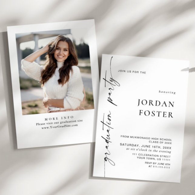 Convites Festa de formatura Mínima Moderna de FOTOS (Criador carregado)