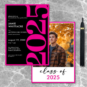 Convites Festa de formatura Mínima Moderna de Tipografia Ro