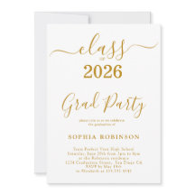 Festa de Formatura Moderna com Letra Dourada da Tu