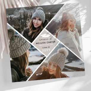 Convites Festa de formatura Moderna de Colagem Multifotográ