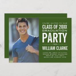 Convites Festa de formatura moderna de Formando masculino