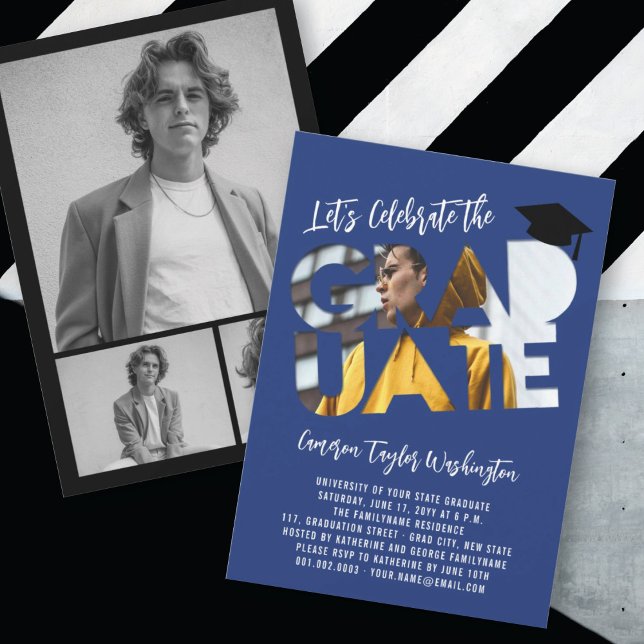 Convites Festa de formatura Moderna de Fotografia de Recort (Criador carregado)