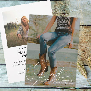 Convites Festa de formatura Moderna de Fotos do Script Clás