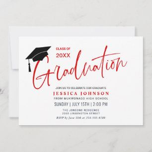 Convites Festa de formatura moderna e simples minimalista