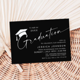 Convites Festa de formatura moderna e simples minimalista
