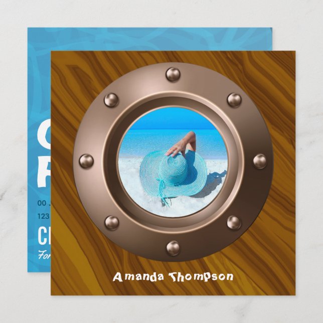 Convites Festa de formatura náutica (Frente/Verso)