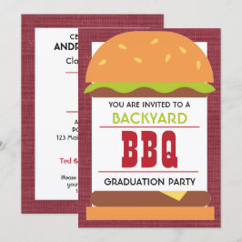 Convites Festa de Formatura no Quintal com Churrasco