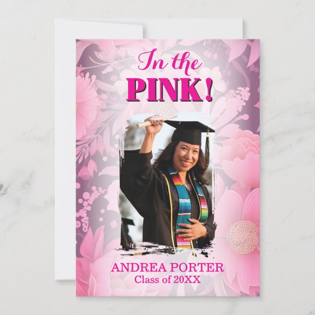 Convites Festa de Formatura no Tom Rosa Claro (Frente)